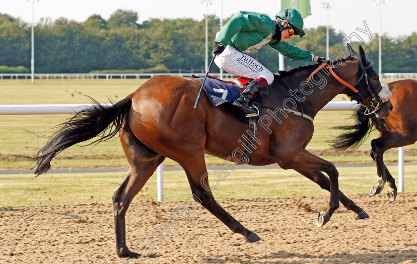 Simply-Sin-0004 
 SIMPLY SIN (Cieren Fallon) finishes strongly to win The Download The At The Races App Classified Stakes Div2
Wolverhampton 11 Aug 2020 - Pic Steven Cargill / Racingfotos.com