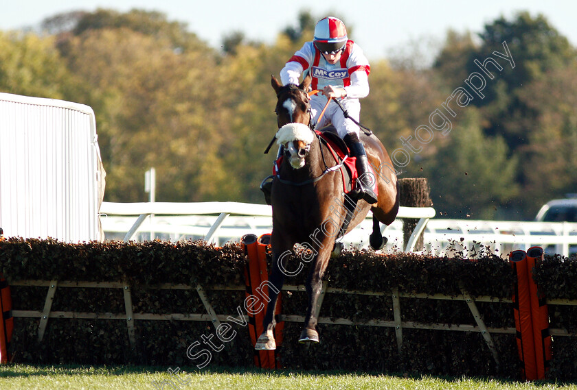 Itchy-Feet-0004 
 ITCHY FEET (Gavin Sheehan) wins The Matchbok Time To Move Over Novices Hurdle
Kempton 21 Oct 2018 - Pic Steven Cargill / Racingfotos.com