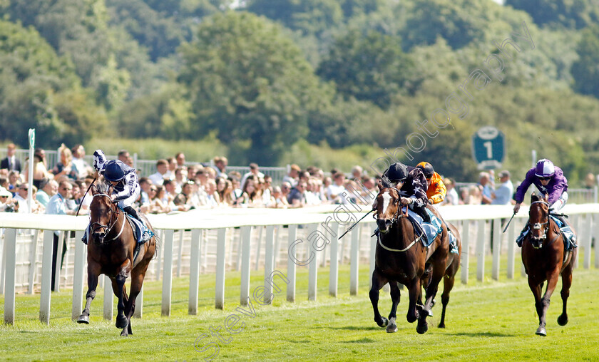 Radio-Goo-Goo-0003 
 RADIO GOO GOO (centre, Ben Curtis) beats AL SIMMO (left) in The British EBF Supporting Racing With Pride Fillies Handicap
York 16 Jun 2023 - Pic Steven Cargill / Racingfotos.com