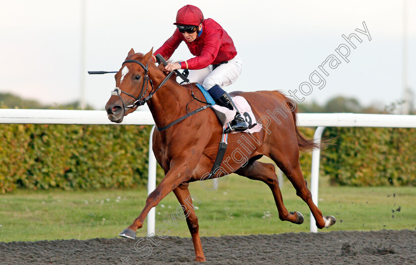 Maximum-Effect-0005 
 MAXIMUM EFFECT (Nicky Mackay) wins The Close Brothers Business Finance Maiden Fillies Stakes
Kempton 9 Oct 2019 - Pic Steven Cargill / Racingfotos.com