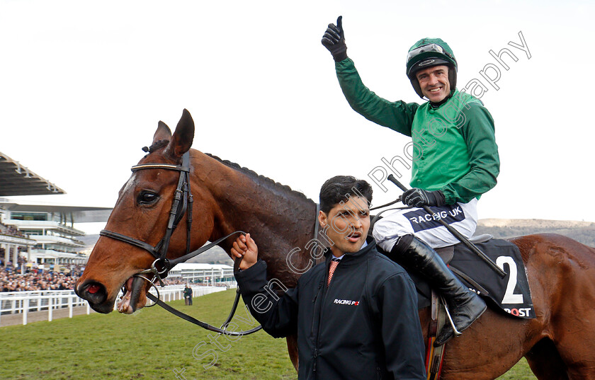 Footpad-0005 
 FOOTPAD (Ruby Walsh) after The Racing Post Arkle Challenge Trophy Cheltenham 13 Mar 2018 - Pic Steven Carrgill / Racingfotos.com