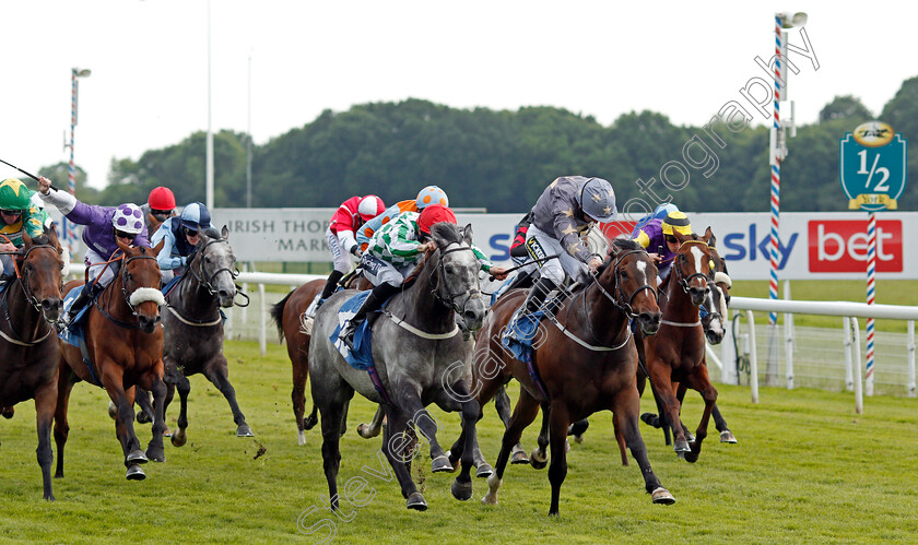 Gabrial-The-Wire-0003 
 GABRIAL THE WIRE (right, Paul Hanagan) beats PAXOS (centre) in The Irish Thoroughbred Marketing Handicap
York 11 Jun 2021 - Pic Steven Cargill / Racingfotos.com