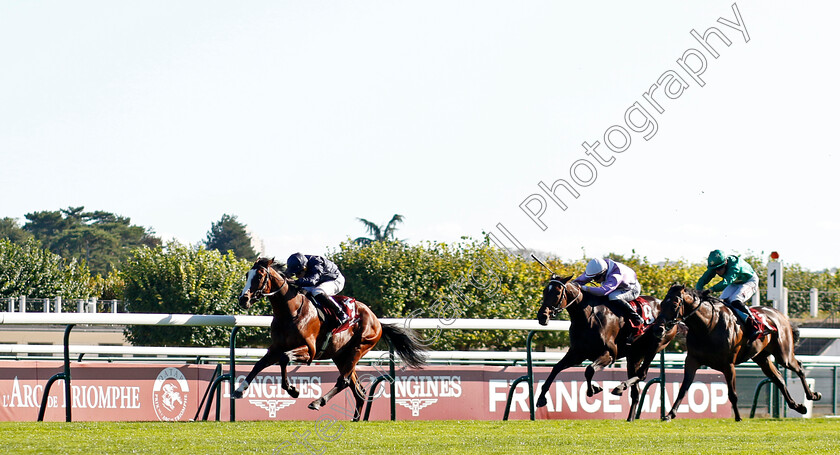 Mount-Kilimanjaro-0005 
 MOUNT KILIMANJARO (Ryan Moore) wins The Arqana Series Haras de Bouquetot Criterium d'Automne
Longchamp 5 Oct 2024 - Pic Steven Cargill / Racingfotos.com