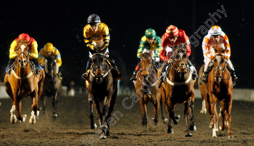 Queen-Constantine-0005 
 QUEEN CONSTANTINE (Gaia Boni) beats EXCEEDING POWER (2nd right) and TOROCHICA (right) in The 32Red.com Handicap
Kempton 27 Nov 2019 - Pic Steven Cargill / Racingfotos.com