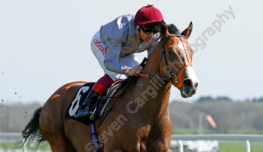 Qaysar-0008 
 QAYSAR (Frankie Dettori) wins The Dubai Duty Free Full Of Surprises Handicap Newbury 20 Apr 2018 - Pic Steven Cargill / Racingfotos.com