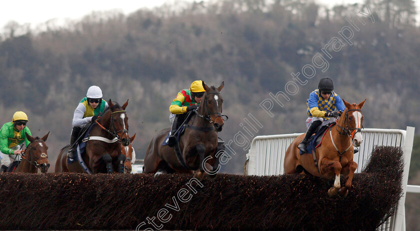 Diamond-Fort-and-Sojourn-0001 
 DIAMOND FORT (right, Paddy Brennan) with SOJOURN (centre, Rex Dingle)
Chepstow 7 Dec 2019 - Pic Steven Cargill / Racingfotos.com